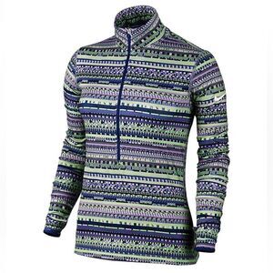 Nike Pullover Women’s Medium Pro Dri-Fit Warm 8 Printed Mock Neck Zip Training